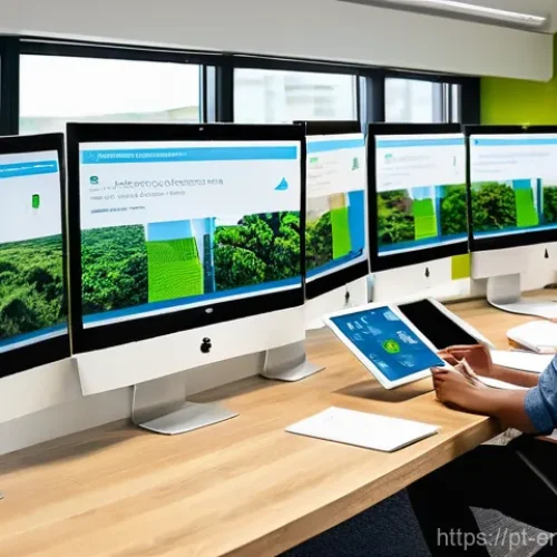 Home 21 환경경영 경력 개발 - **Prompt:** A diverse group of young, enthusiastic professionals, men and women of various ethniciti...