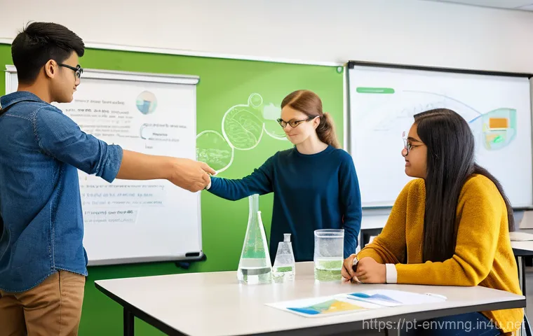 환경경영 경력 개발 - **Prompt:** A diverse group of young, enthusiastic professionals, men and women of various ethniciti...