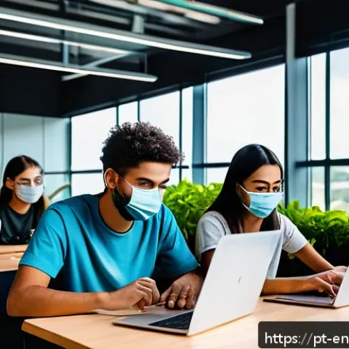 Home 32 환경경영 학위 취득 방법 - A diverse group of young Brazilian students attending a hybrid environmental management class at a m...